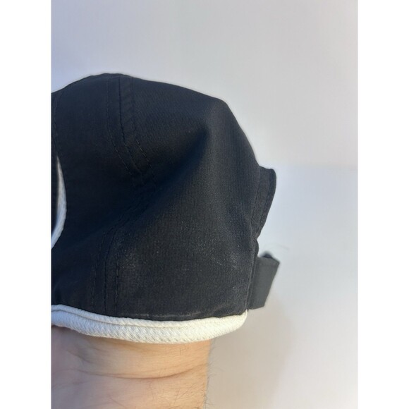 Adidas Hat Cap Strap Back Adult One Size Black Aeroready Poly Blend Mesh Sides - Picture 4 of 7